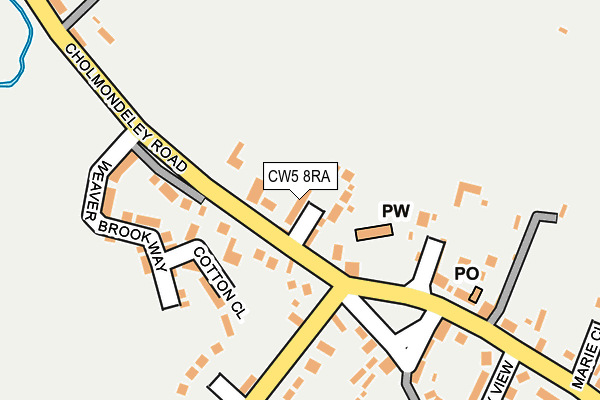 CW5 8RA map - OS OpenMap – Local (Ordnance Survey)