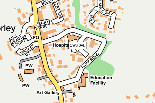 CW6 0AL map - OS OpenMap – Local (Ordnance Survey)