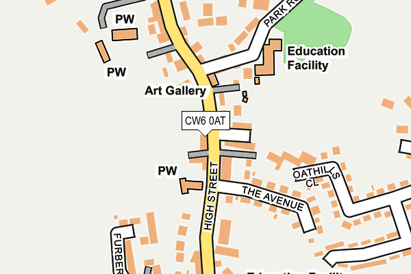 Map of CATH COOKSON PR LTD at local scale