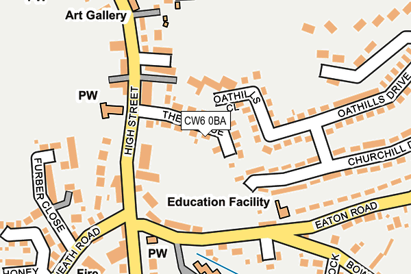 CW6 0BA map - OS OpenMap – Local (Ordnance Survey)