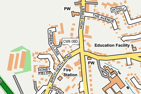 CW6 0BD map - OS OpenMap – Local (Ordnance Survey)