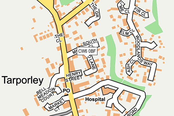 CW6 0BF map - OS OpenMap – Local (Ordnance Survey)