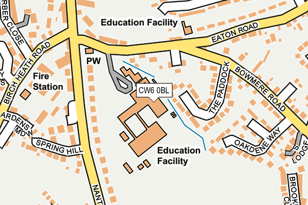 CW6 0BL map - OS OpenMap – Local (Ordnance Survey)