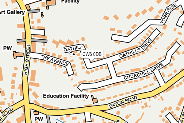 CW6 0DB map - OS OpenMap – Local (Ordnance Survey)