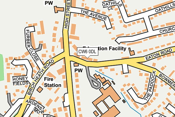 CW6 0DL map - OS OpenMap – Local (Ordnance Survey)