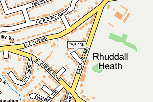 CW6 0DN map - OS OpenMap – Local (Ordnance Survey)