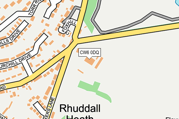 CW6 0DQ map - OS OpenMap – Local (Ordnance Survey)