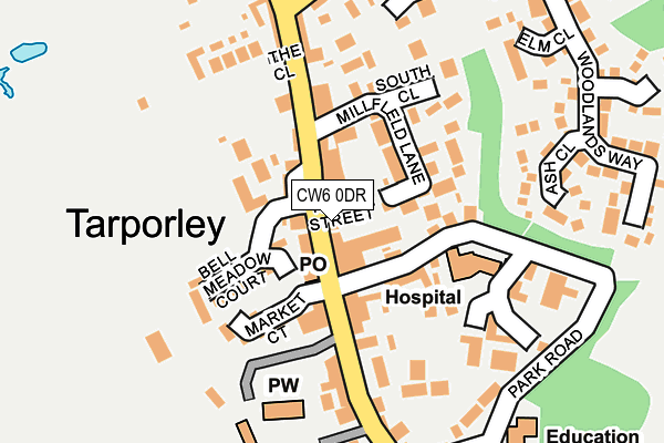 CW6 0DR map - OS OpenMap – Local (Ordnance Survey)