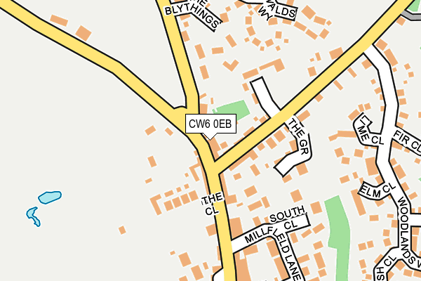 CW6 0EB map - OS OpenMap – Local (Ordnance Survey)