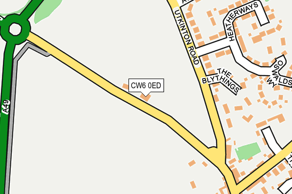 CW6 0ED map - OS OpenMap – Local (Ordnance Survey)