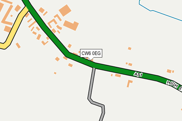 CW6 0EG map - OS OpenMap – Local (Ordnance Survey)