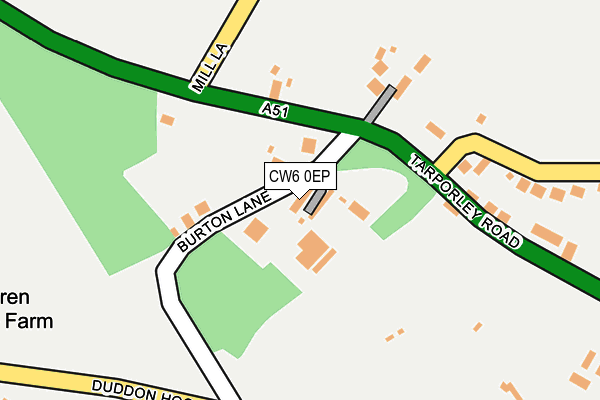 CW6 0EP map - OS OpenMap – Local (Ordnance Survey)