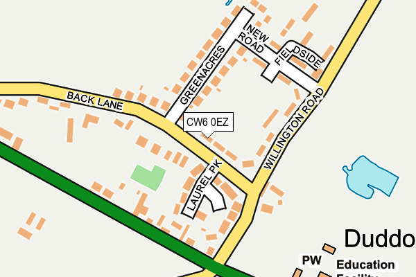 CW6 0EZ map - OS OpenMap – Local (Ordnance Survey)