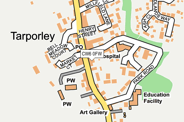 CW6 0FW map - OS OpenMap – Local (Ordnance Survey)