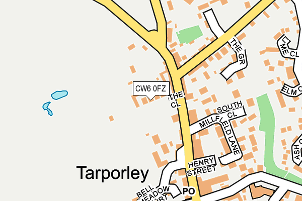 CW6 0FZ map - OS OpenMap – Local (Ordnance Survey)