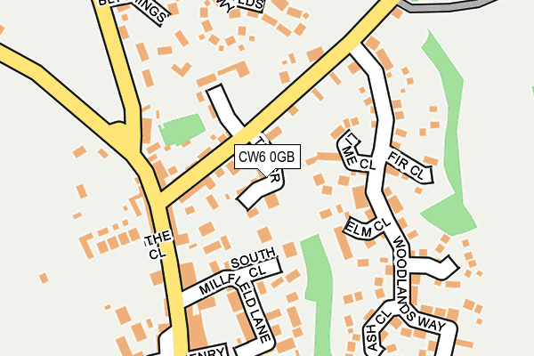 CW6 0GB map - OS OpenMap – Local (Ordnance Survey)