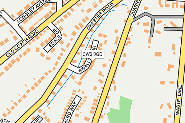 CW6 0GD map - OS OpenMap – Local (Ordnance Survey)