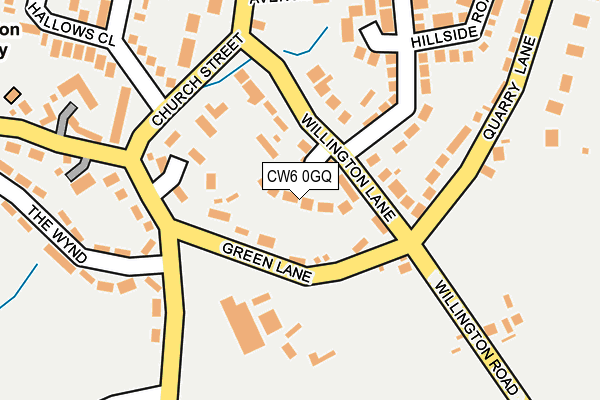 CW6 0GQ map - OS OpenMap – Local (Ordnance Survey)