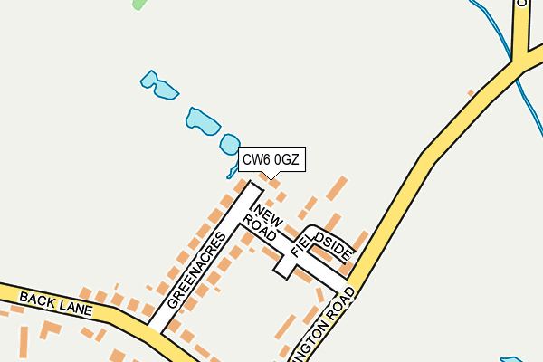 CW6 0GZ map - OS OpenMap – Local (Ordnance Survey)