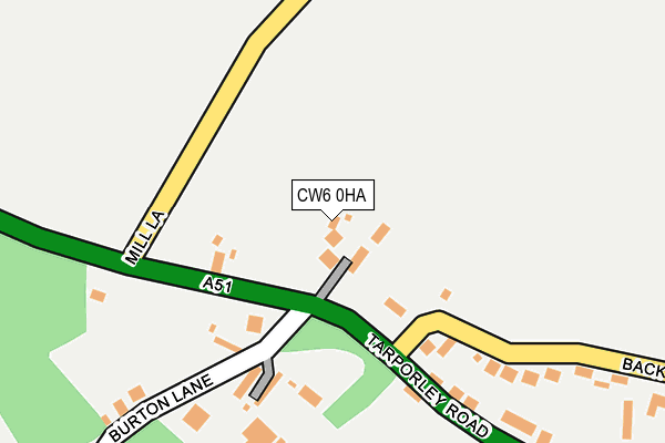 CW6 0HA map - OS OpenMap – Local (Ordnance Survey)