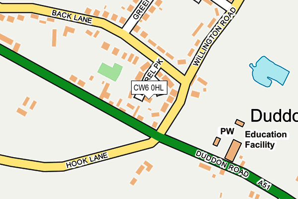 CW6 0HL map - OS OpenMap – Local (Ordnance Survey)