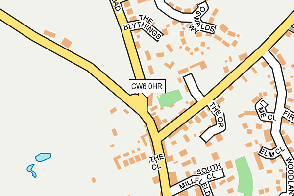 CW6 0HR map - OS OpenMap – Local (Ordnance Survey)