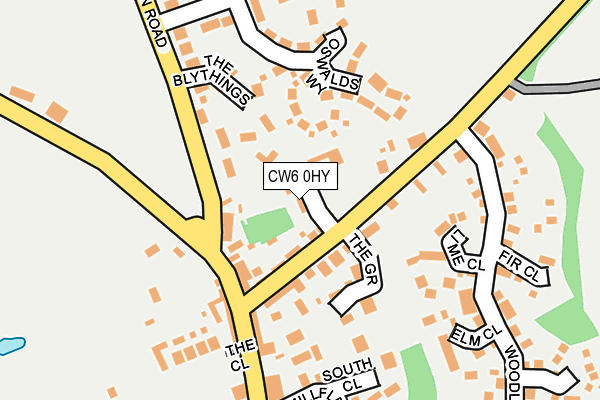 CW6 0HY map - OS OpenMap – Local (Ordnance Survey)