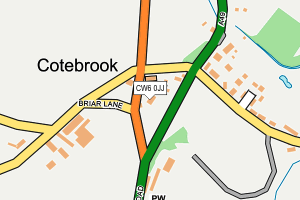 CW6 0JJ map - OS OpenMap – Local (Ordnance Survey)