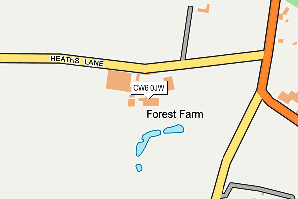 CW6 0JW map - OS OpenMap – Local (Ordnance Survey)