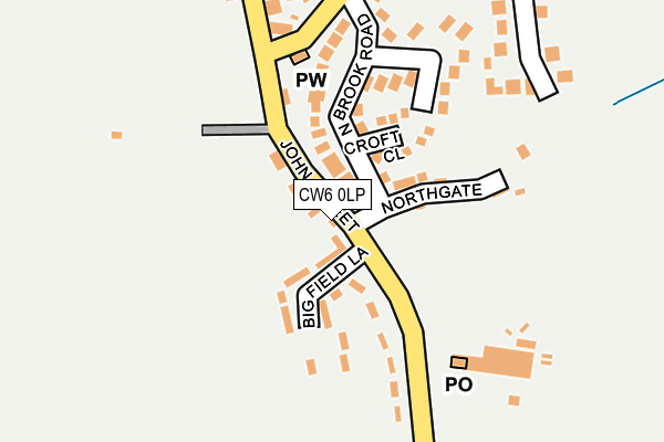 CW6 0LP map - OS OpenMap – Local (Ordnance Survey)