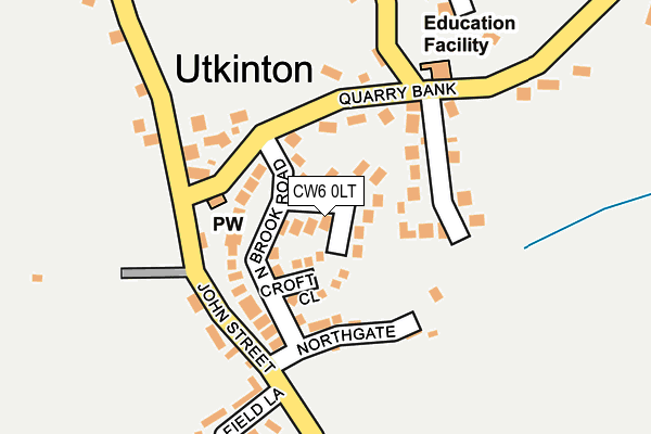 CW6 0LT map - OS OpenMap – Local (Ordnance Survey)