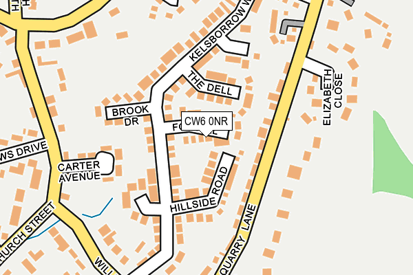 CW6 0NR map - OS OpenMap – Local (Ordnance Survey)