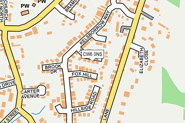 CW6 0NS map - OS OpenMap – Local (Ordnance Survey)