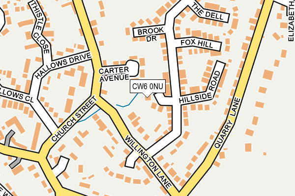 CW6 0NU map - OS OpenMap – Local (Ordnance Survey)