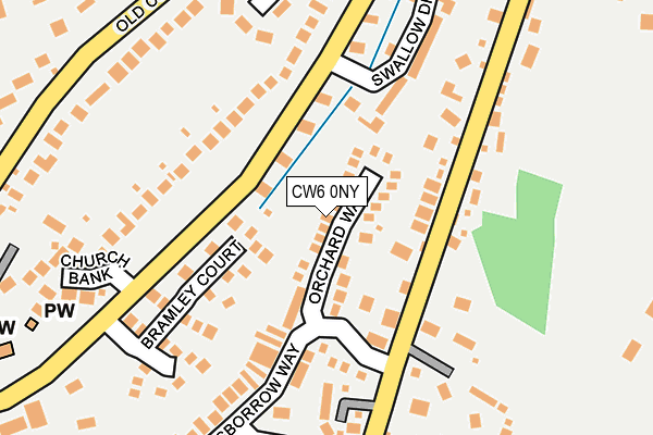 CW6 0NY map - OS OpenMap – Local (Ordnance Survey)