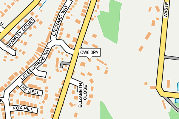 CW6 0PA map - OS OpenMap – Local (Ordnance Survey)