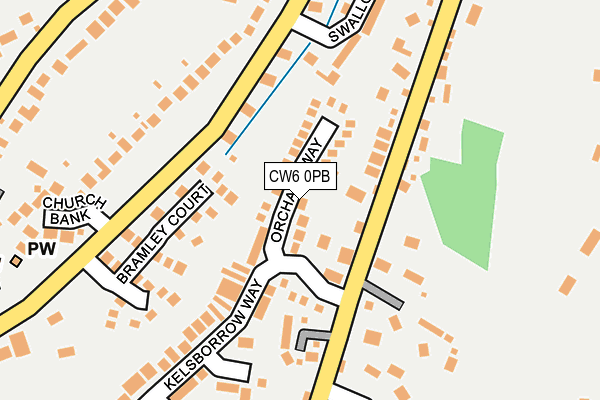 CW6 0PB map - OS OpenMap – Local (Ordnance Survey)