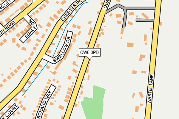 CW6 0PD map - OS OpenMap – Local (Ordnance Survey)