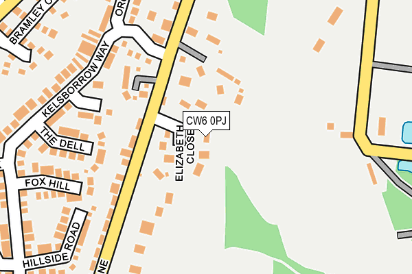 CW6 0PJ map - OS OpenMap – Local (Ordnance Survey)