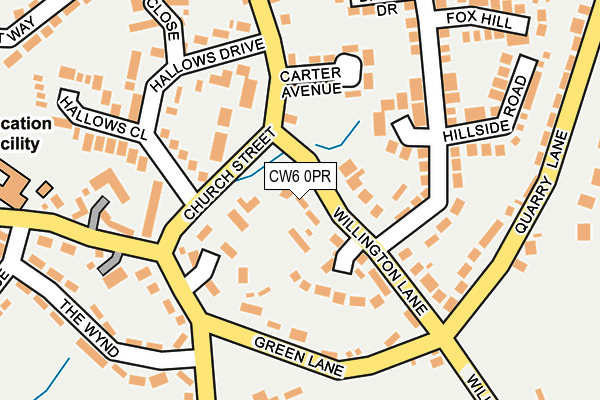 CW6 0PR map - OS OpenMap – Local (Ordnance Survey)