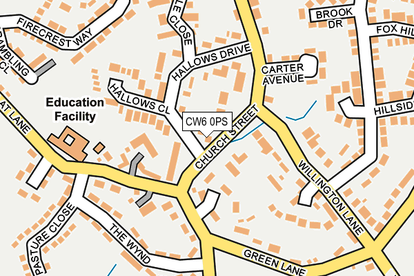 CW6 0PS map - OS OpenMap – Local (Ordnance Survey)