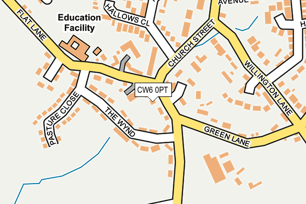 CW6 0PT map - OS OpenMap – Local (Ordnance Survey)