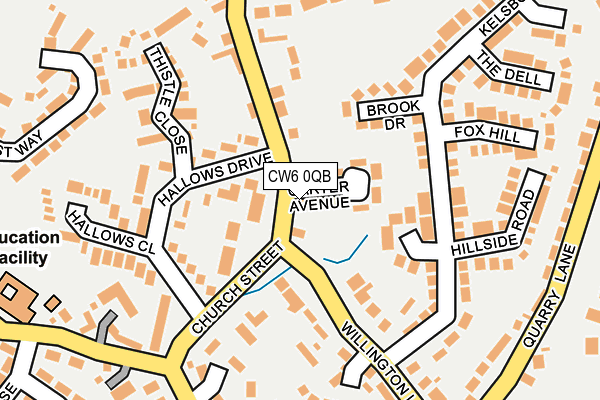 CW6 0QB map - OS OpenMap – Local (Ordnance Survey)