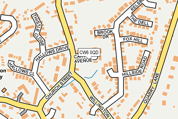 CW6 0QD map - OS OpenMap – Local (Ordnance Survey)