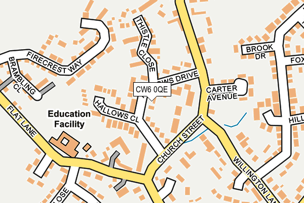 CW6 0QE map - OS OpenMap – Local (Ordnance Survey)