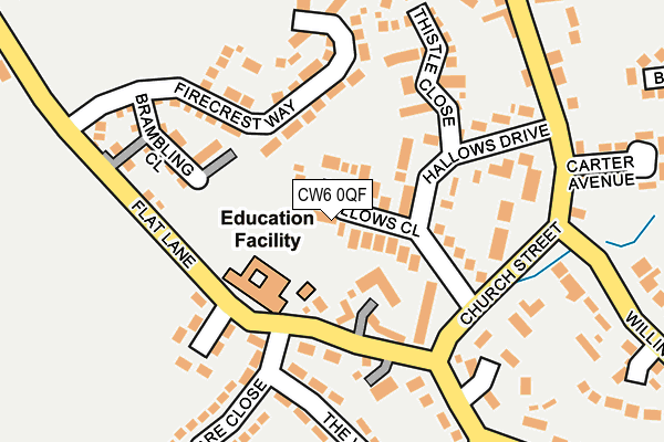 CW6 0QF map - OS OpenMap – Local (Ordnance Survey)