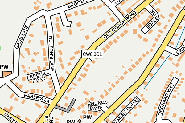 CW6 0QL map - OS OpenMap – Local (Ordnance Survey)