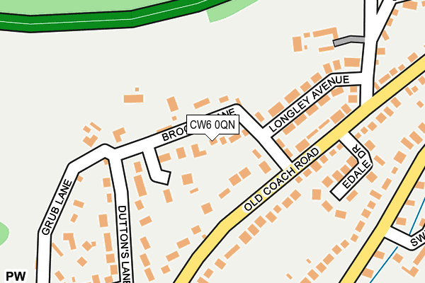 CW6 0QN map - OS OpenMap – Local (Ordnance Survey)