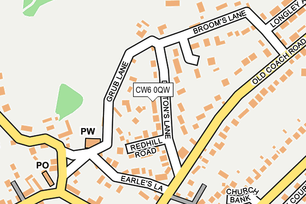 CW6 0QW map - OS OpenMap – Local (Ordnance Survey)