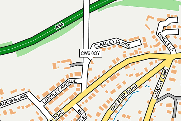 CW6 0QY map - OS OpenMap – Local (Ordnance Survey)